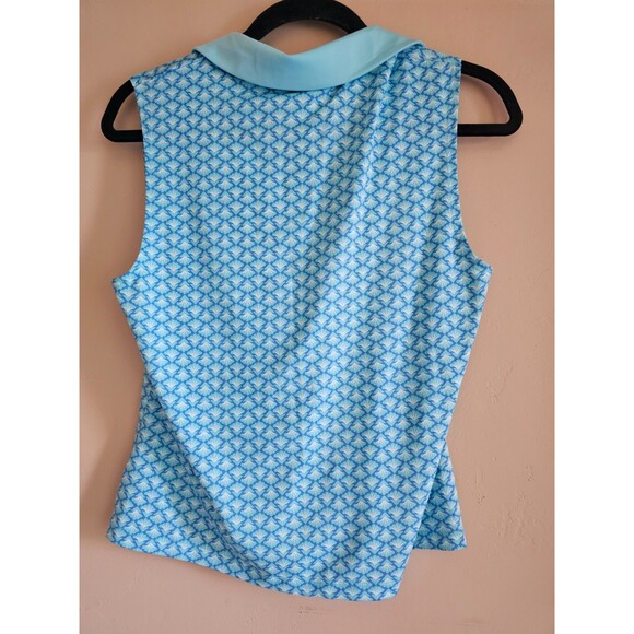 Sigrid Olsen Shirt Medium blue/teal Tank Golf Tennis Pickleball - Picture 2 of 4
